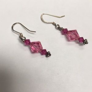 Pink Beaded Earrings